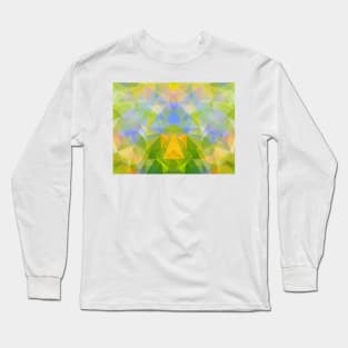 Abstract color triangle geometrical background Long Sleeve T-Shirt